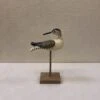 Wooden Bird Figurine - Olive Winged Shore Bird - 7in