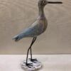 Wooden Bird Figurine - Weathered Wood Shore Bird - 14in