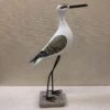 Wooden Bird Figurine - White Shore Bird - 14.5in